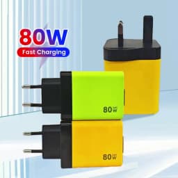 80W Fast Charging USB C Charger With Magnetic Retractable Cable Quick Charge Phone Charger Adapter For iphone 16 15 Samsung