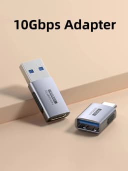 Hagibis USB A Male to USB C Female Adapter 10Gbps High-Speed Data Transfer 60W Fast Charging Conventer Plug for Macbook Tablet