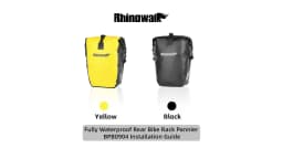 Rhinowalk Bike Pannier Bag 27L Quick Release Bicycle Tail Back Seat Rack Saddle Side Bag Cycling Bikepacking Travel Storage Bag