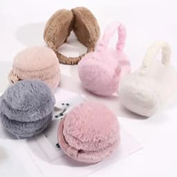Soft Plush Ear Warmer Winter Warm for Women Men Fashion Solid Color Ear Flap Outdoor Cold Protection EarMuffs Ear Cover