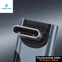 UGOURD Right Angle Thunderbolt4 USB4 Type C Cable 90 Degree Elbow 8K 240W Fast Charging 40Gbps Data Sync USB Cord All Directions
