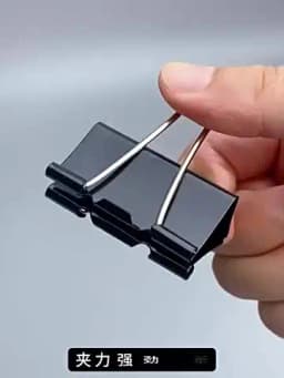 30/20/15/10/5Pcs Binder Clips Black Foldback Clips 15/19/25/32/41/51mm Office Clip Paper Clips for Home School Office Storage