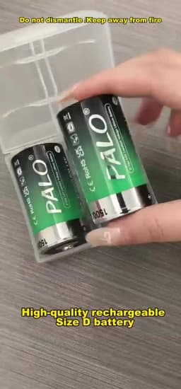 PALO 1.5V D Size Rechargeable Battery Type-C USB Charging LR20 Li-ion Batteries R20 Lithium Battery for Heater Gas Stove