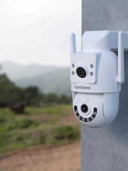 Lenovo 8MP HD Outdoor Security Camera with Dual Lens Dual Screen AI Tracking PTZ Color Night Vision Surveillance Protection