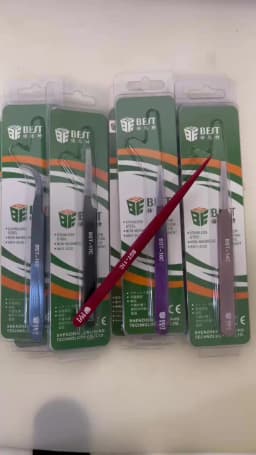 1Piece Ultra Precision Tweezers Antimagnetic Electroplate Forceps for Mobile Phone Tablet PC Picking Repair Tools