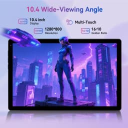 URAO 10.36 Inch Octa-Core Tablet Android 14,16GB RAM 128GB ROM 1280*800 HD LCD Tablet PC Dual Camera TF Card Expand 1TB 5000mAh WIFI Learning Entertainment Tablet