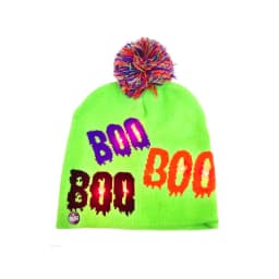 New Style! LED Christmas Hat Beanie Light Up Illuminate Warm Hat 48 Patterns New Year Snowman Sweater Hat Christmas Decorations