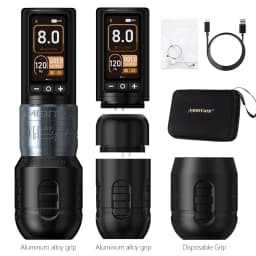 Ambition Soldier 270 Wireless Tattoo Machine 4.0mm+4.5mm Stroke Brushless Motor Pen Professional 2400mAh Battery Grip 34+42mm