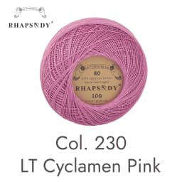 Rhapsody Premium Size 80 Cotton Crochet Thread 100% Egyptian Mercerized Singed 13 Colors 10G Tatting Needlepoint Bobbin Lace