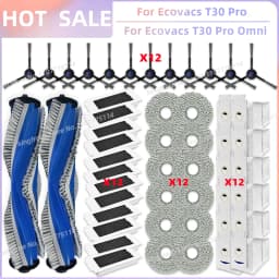Fit For Ecovacs T30 Pro Omni / T30 OMNI, Ecovacs T30e Pro, YEEDI M12 ULTRA PLUS/M12 Pro+ Parts Brush Filter Bag Mop Cloth