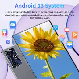 2026 New Tablet Android 13 12000mAh Large Battery 16MP+32MP Camera 10 Core 5G WiFi Portable 16GB RAM 1TB ROM For Ebook Reading