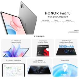 HONOR Pad 10,EU Version, 8GB+256GB, 10100mAh Battery,12.1-inch 120Hz 2.5K Eye-Care Display,Snapdragon 7 Gen 3,HONOR Tablet,Android WIFI Tablet