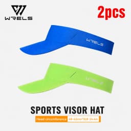 WRELS 1/2/3pcs Summer Sun Protection Empty Top Hat Breathable Sweat Absorbing Sun Visor Caps Outdoor Sport Running Tennis Caps