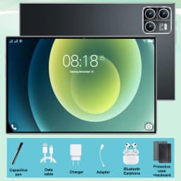 2026 Light Tablet 10.36 Inch 4K Hd Ips 14 Core Snapdragon 8 Gen2 Pure Android 13 Global Version 12Gb+512Gb 20000Mah Battery 5g Wifi Bluetooth Wps Gps 16Mp+32Mp Cameras