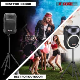 5Core Speaker Stand Tripod 2Pcs Tall Adjustable 72 Inch DJ Studio Monitor Stands Pole Mount