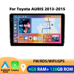 Podofo 4GB+64GB Wireless Carplay Android Auto Car Radio Mirror Link Multimedia Video Player 9 Inch For Toyota AURIS 2013-2015