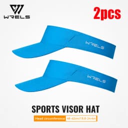 WRELS 1/2/3pcs Summer Sun Protection Empty Top Hat Breathable Sweat Absorbing Sun Visor Caps Outdoor Sport Running Tennis Caps
