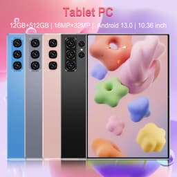 2025 Multi Purpose 5G Tablet 10.36 Inch HD Screen 16GB 1TB 12000mAh 10 Core Dual SIM GPS With Keyboard