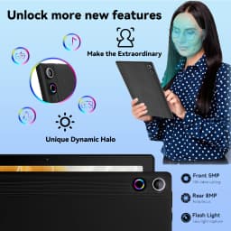 URAO A10L 10.1in Octa-Core Tablet Widevine L1 Full HD Streaming Support Updated Android 15 24GB Virtual RAM 64GB Storage 5000mAh Battery All Black Complete Accessory Bundle Portable Entertainment Tablet for UK