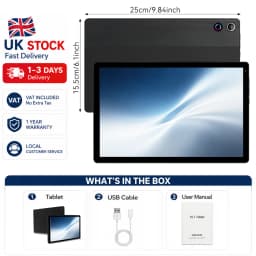 C12 8-Core Tablet PC 10.36 Inch Android 15 Laptop Style Tablet 20GB(3+17GB) RAM 128GB ROM 1280*800 HD LCD 5000mAh Type-C 1TB Expandable Basic Accessory Set For Study Entertainment