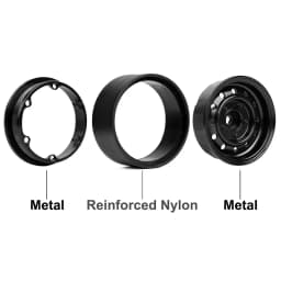 Deep Dish 1.9" Metal Beadlock Wheel Hub Rim for 1/10 RC Crawler Axial SCX10 II III 90046 MST RGT YIKONG Traxxas TRX4 RC4WD D90