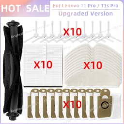 Fit For Lenovo T1S Pro / T1 Pro/ Proscenic M7 Pro / Honiture Q6 Parts Roller Side Brush Cover Guard Filter Mop Cloth Dust Bag