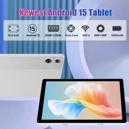 URAO New C12 10.36in A523 Octa-Core Single Tablet Widevine L1 Full HD Streaming Latest Android 15 20GB RAM 128GB Storage 5000mAh Battery Black Silver Ultra Thin Portable Entertainment Tablet For UK No Bundle