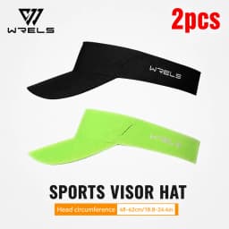 WRELS 1/2/3pcs Summer Sun Protection Empty Top Hat Breathable Sweat Absorbing Sun Visor Caps Outdoor Sport Running Tennis Caps