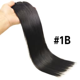 Straight Clip In Human Hair Extensions Brown Unprocessed Hair Extensions Full Head Brazilian Hair Seamless Clip Ins Extension