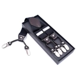 Suspenders for Men 3.5cm Wide Y Shaped 6 Metal Clips Adjustable Elastic Trouser Braces Strap Belts Wedding Party Formal Casual
