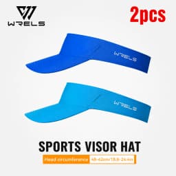 WRELS 1/2/3pcs Summer Sun Protection Empty Top Hat Breathable Sweat Absorbing Sun Visor Caps Outdoor Sport Running Tennis Caps