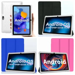 COLORROOM 7 Inch Android 11 Tablet, 2GB RAM 32GB ROM, WiFi 4, Quad Core, 3000mAh, Dual Camera, Portable Tablet