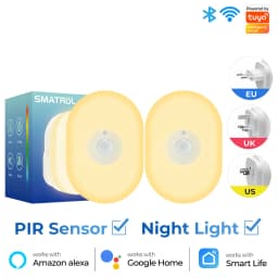 WiFi Tuya Smart Led Night Light PIR Motion Sensor Eu Us Uk Plug In Wall Lamp Warm White RGB Room App Voice For Alexa Google Home