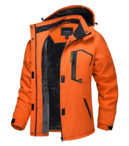 TACVASEN Winter Ski Snowboard Jacket Womens Waterproof Thermal Heavy Fleece Jackets Casual Work Rain Work Coat Windbreaker Parka