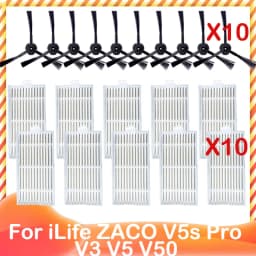 For ILife ZACO V5s Pro V3 V5 V5s V3s V50 X5 Spare Side Brush HEPA Pre Filter Mop Cloth Robot Vacuum Cleaner