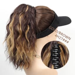 14‘’ Synthetic Short Wave Ponytail Claw Clip in Hair Extension Black Brown Gold Hairpiece for Women