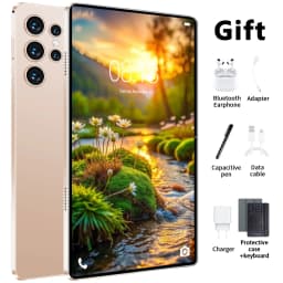 2026 New Tablet Android 13 12000mAh Large Battery 16MP+32MP Camera 10 Core 5G WiFi Portable 16GB RAM 1TB ROM For Ebook Reading