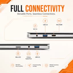 Brand New 14.1 Inch Laptop Intel Celeron N3450 8GB RAM 128GB SSD FHD 1920x1080 Notebook Windows 10 Pro WiFi Dual Band Bluetooth 5.2 Lightweight Portable Computer for Student Office Business Home France Stock Multi Language System Laptop Duty Free Shop
