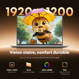 15.3 Inch Laptop Intel Core I5-8210Y 3.6Ghz 24Gb Ram 512Gb Ssd Win11 Pro Portable Pc for Students and Work 1920X1200 100%Srgb HDMI Usb-A Long Battery Life