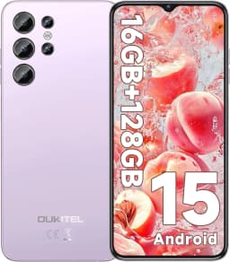 OUKITEL C1 Android 15 Cell Phone Unlocked 2025-16GB+128GB(TF 1TB), 6.52'' Waterdrop Screen, 5150mAh Battery Smartphone, 13MP Camera