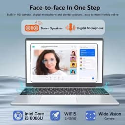 15.6'FUCHU Fingerprint Unlock Notebook Windows 11 Pro Laptops Intel Core I3 6006U 16GB RAM 1TB SSD Laptops Office Computer PC