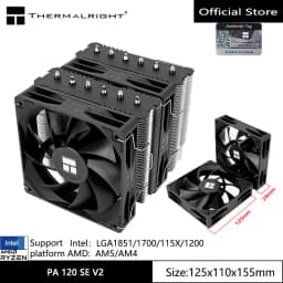 Thermalright Peerless Assassin 120 SE V2 Computer Case Air Cooling Radiator, Support LGA1851/1700/AM5/AM4 with 120x120x28mm Fan