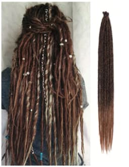 24 Inch Synthetic Dreadlock Hair Extensions 5 Strands/Lot Hippie Dreads Colorful DreadLoc Reggae Style Crochet Braids