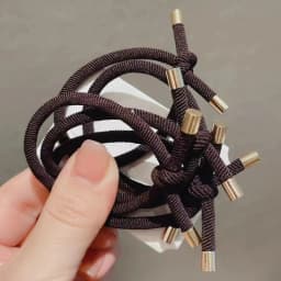 10pcs High Elastic Knot Spiral Elastics Hair Bands Coffee Black Minimalist Gentle on Hair for Secure Ponytails Stylish Durable