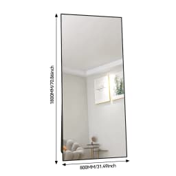 Rosahqnda Full Length Mirror 53x162cm Standing Mirror,Wall Mounted, Leanning, Floor Mirror,Full Body as Dressing Vanity Mirror