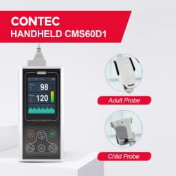CONTEC Handheld Fingertip Pulse Oximeter Sleep Heart Rate Monitor Adult Neonatal Pediatric Vet Veterinary SPO2 PR PI(Option)