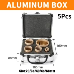 M14 Thread Diamond Dry Vacuum Brazed Drilling Core Drill Bits Set Porcelain Cup Saw Tiles Granite Marble Hole Saw Tools 15Pcs