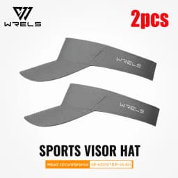 WRELS 1/2/3pcs Summer Sun Protection Empty Top Hat Breathable Sweat Absorbing Sun Visor Caps Outdoor Sport Running Tennis Caps