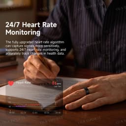 Local US Smart Ring with Charging Case for Men Women Heart Rate Blood Oxygen and Sleep Monitor, IP68 Waterproof Multi-sport Mode