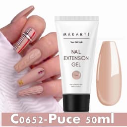 Makartt HEMA-Free Poly Nail Extension Gel 50ml, Hybrid Acrygel Builder Multi-Color, Long-Lasting French Manicure DIY Nail Art